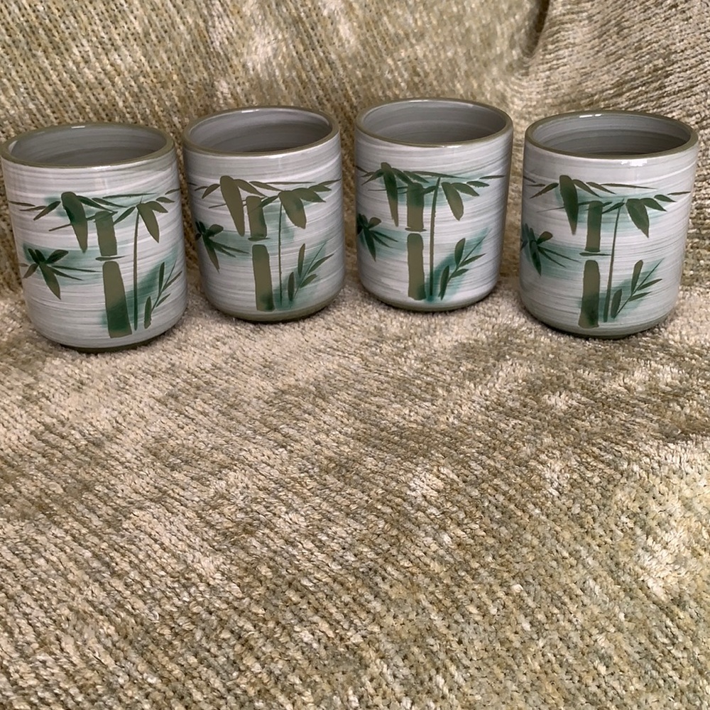 Bamboo Ceramic Pottery Cups